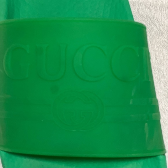 Gucci Green Slide Sandals - Picture 3 of 6